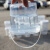 塑料带盖食品包装桶密封桶手提透明白色酱料冰粉奶茶商用桶酸奶桶工业品 透明0.36L直径10cm高7.3cm