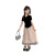 熊迪明女童夏装套装裙子2024新款洋气时髦连衣裙儿童装夏季女孩公主裙子 图片色 130cm
