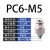 快插接头 304不锈钢气管快速接头快插气动快接螺纹高压气嘴直通对接元件PC4MYFS PC6M5