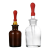 玻璃滴瓶白色棕色滴瓶红胶头滴管实验室液体分装瓶精油滴瓶定制 棕色滴瓶头125ml 含胶头 配件