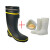 百舸 橡胶雨鞋高筒PU反光警示胶靴束口橡胶雨鞋户外橡胶雨靴 单鞋 41BG-ZB-12491