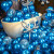 仕彩 蓝色金属气球50个装告白网红场景布置儿童周岁氛围生日派对装饰