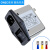 科能芯 插座双保险座开关220V电源滤波器  CW2C-6A-T(001)单保险/6A插座黑色开关（2个）