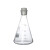 三角烧瓶锥形瓶 玻璃三角瓶带塞锥形烧瓶带刻度高硼硅耐高温25 50 100 150 200 2 1000ml(含硅胶塞)
