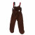 耐磨隔热防烫防阻燃氩弧焊电焊服焊工焊接防护工作服 棕色全皮背带裤 XL