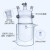 双层玻璃反应釜快拆式开口反应器分体式单口三口四口五口化学实验室夹层烧瓶夹套平底圆底球形筒形 单口盖19#