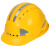 德威狮高强度ABS反光安全帽工地领导施工头盔劳保透气电力工程帽免费印 五筋标准款黄色