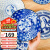 美浓烧（Mino Yaki）日式复古2023年新款古染蓝绘·好时光系列碗盘饭碗餐具套装 大盘5个一套