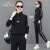 OKOJ品牌运动跑步套装女显瘦休闲卫衣运动服两件套春秋季新款 黑色 M(适合80到99斤)