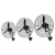 赫钢 工业风扇商用大功率强力摇头挂壁牛角扇 壁挂塑钢叶电风扇 经典款650 黑色