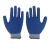 安迪手套 乳胶浸胶劳保手套 工作手套 3/4浸 防水 蓝色 L 12双实用装