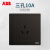 ABB官方专卖 轩致框系列星空黑色开关插座面板86型照明电源 三孔10AAF203-885