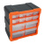 稳斯坦 WST151 (12)格抽屉式零件盒 整理盒电子元件塑料分类收纳工具盒螺丝盒 黄色26*26*16cm