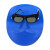 电焊面罩牛皮隔热防烫耐高温焊帽塑料头戴轻便型隔热劳保面罩 透明眼镜5个