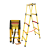 绝缘伸缩梯鱼竿梯玻璃纤维梯子电工用工程梯人字梯竹节梯电力绝缘 3.5米