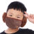 瑞桓柏口罩男孩男童秋冬季加厚防风骑行保暖防寒护耳罩成人男口罩女 儿童棕色(4-9岁左右)