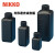 NIKKO试剂瓶塑料瓶样品瓶HDPE瓶圆形方形黑色遮光防漏50-2000ml 250mlt方形广口