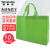稳斯坦 WST880 无纺布袋子(10个)包装袋 手提袋 环保袋 广告 横款绿色 25*35*10