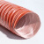 达维塔  高温风管 红色矽胶硫化热风管高温软管耐高温钢丝管通风管  内径40mm/4米