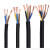 京昆（JK） 电缆软电线黑护套线RVV铜芯电源线 4*1 88米/卷（定制）