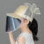 念美芳专业级防晒帽带电风扇的帽子儿童帽男女宝宝防晒卡通大檐空顶 白色+黑色面罩+风扇 成人码55-60cm