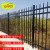 吉时兴 锌钢护栏围栏栅栏庭院铁艺围墙别墅户外草坪篱笆隔离栏杆支持定制 1.2米高2横梁3米长[一米单价]