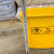 无盖黄色小医疗废物诊所家用厨房用10小容量塑料桶 60L无盖灰1个