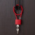 元族适用钢丝挂锁密码锁电动车筐篮柜子门钥匙小锁头盔锁软长绳锁密码锁 钥匙款(红色)绳长约39厘米