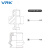 威尔克VRK 真空吸金具头吸盘座螺丝转止动接头吸盘连接气动螺母螺丝吸嘴配件 双内牙接头 螺钉 