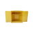 西斯贝尔 WA810220防火防爆柜防火安全柜易燃液体安全储存柜黄色 1台装 30Gal/114L/角落式