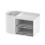 丽梵尔创意多格分区三层圆形笔筒办公室多用途带抽屉收纳盒桌面收纳盒 白色