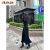 FR.YH.ZH六指导的店吊带连衣裙优雅气质法式显瘦针织开衫遮肉两件套装女士 黑色两件套 S