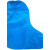 一次性鞋套男女防水防滑加厚塑料脚套下雨防雨户外长筒养殖雨靴套 蓝色长筒加厚脚型鞋套10只（捆扎款） L