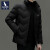 袋鼠（DAISHU）短款立领羽绒服男冬季新款加厚外套青年男士商务休闲保暖潮流装 黑色 195-建议180-200斤