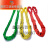 适用国标柔性双耳两头扣圆形软吊装带起工业行吊车吊树吊带绳2T3 5吨1米 红色