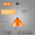 简约吊灯工业风创意个性现代工矿灯罩店铺单头餐厅美发店办公室灯 30cm烤漆橙
