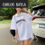 CARLOS KAYLA特大码短袖正肩T恤女夏季胖MM300斤设计感小众中长款polo衫上衣潮 白色 xl建议145-170斤