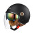 3C认证四季通用电动车头盔男女士四季通用款摩托车安全帽半盔全盔 双镜哑黑外长内彩