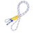 户外高空作业安全绳涤纶保险绳安全带连接绳延伸长绳耐磨尼龙绳子 16毫米5米双钩