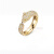 卡地亚（Cartier）经典豹头祖母绿缟玛瑙镶钻18k黄金戒指送老婆 7.31mm 预售
