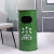 复古铁艺垃圾桶创意大号户外工业风个性餐厅奶茶店垃圾分类桶 绿色90厘米高度*40CM