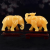 米黄玉石大象摆件吸水吸财守财象摆饰客厅 长26cm大象单只（要哪一款备注）