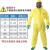 安思尔YE30-W-99-11 MC3000防浓硫酸碱连体带帽防化服 黄色 XXL码 