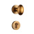 金色球形锁美式蛋形锁室内房门北欧卧室白色圆球轻奢磁吸静音门锁 分体锁套餐（颜色备注） 3550mm 通用型 带钥匙