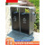 不锈钢户外分类垃圾桶公园景区大号金属环卫果皮箱市政室外垃圾箱 KS3362双分类桶银灰色
