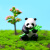 IAM City Farmer人手一只大熊猫趣味苔藓微景观小摆件创意装饰源头直发包邮