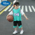 迪士尼（Disney）儿童套装男2024新款儿童洋气篮球服夏天套装小男孩休闲运动套装 2021绿色运动套装2024 110 建议身高100厘米酷宝