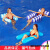 橙央浮床大人泳圈水上充气漂浮加厚网床女生戏水浮椅游泳浮圈夹网浮排 条纹网床-蓝白色