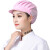 工作帽夏季女透气网帽防尘车间防掉发餐饮厨房厨师帽鸭舌帽 半网 10个装 (粉红色) 1个装