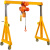 适用龙门架移动小型拆卸升降吊架电动工字钢简易航吊起重机龙门吊 加厚1吨 高4米*宽3米【现货】